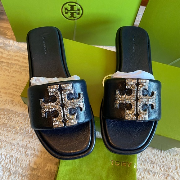 Tory Burch Double T Deco Sport Slide Sandals - Picture 8 of 8